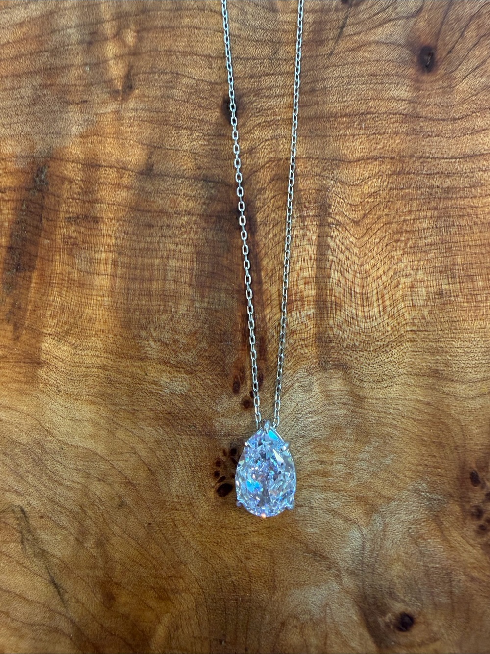 Melinda Maria Sparkling Teardrop Pendant Necklace In Silver